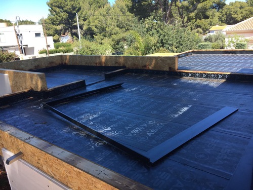 aislamiento cubierta con dos capas tela asfáltica termosoldable autoprotegida